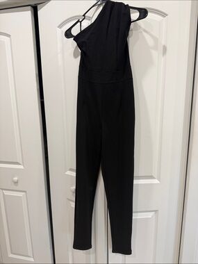 One-Shoulder Black Jumpsuit
